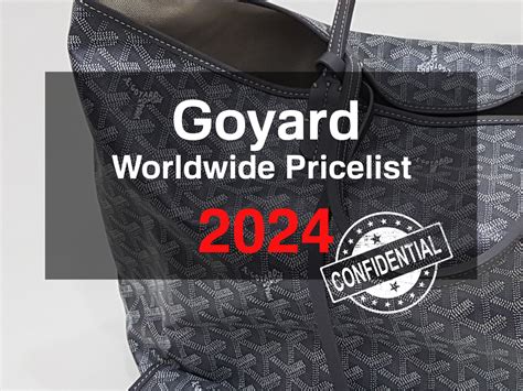 how much is a goyard tote|goyard price list 2024.